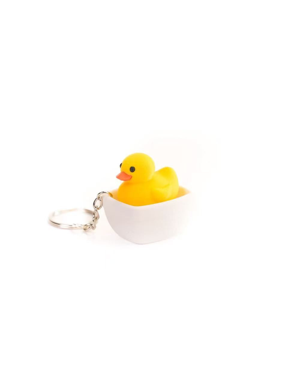 Zeroco Yellow Rubber Duck - Fidget Clicker Keychain