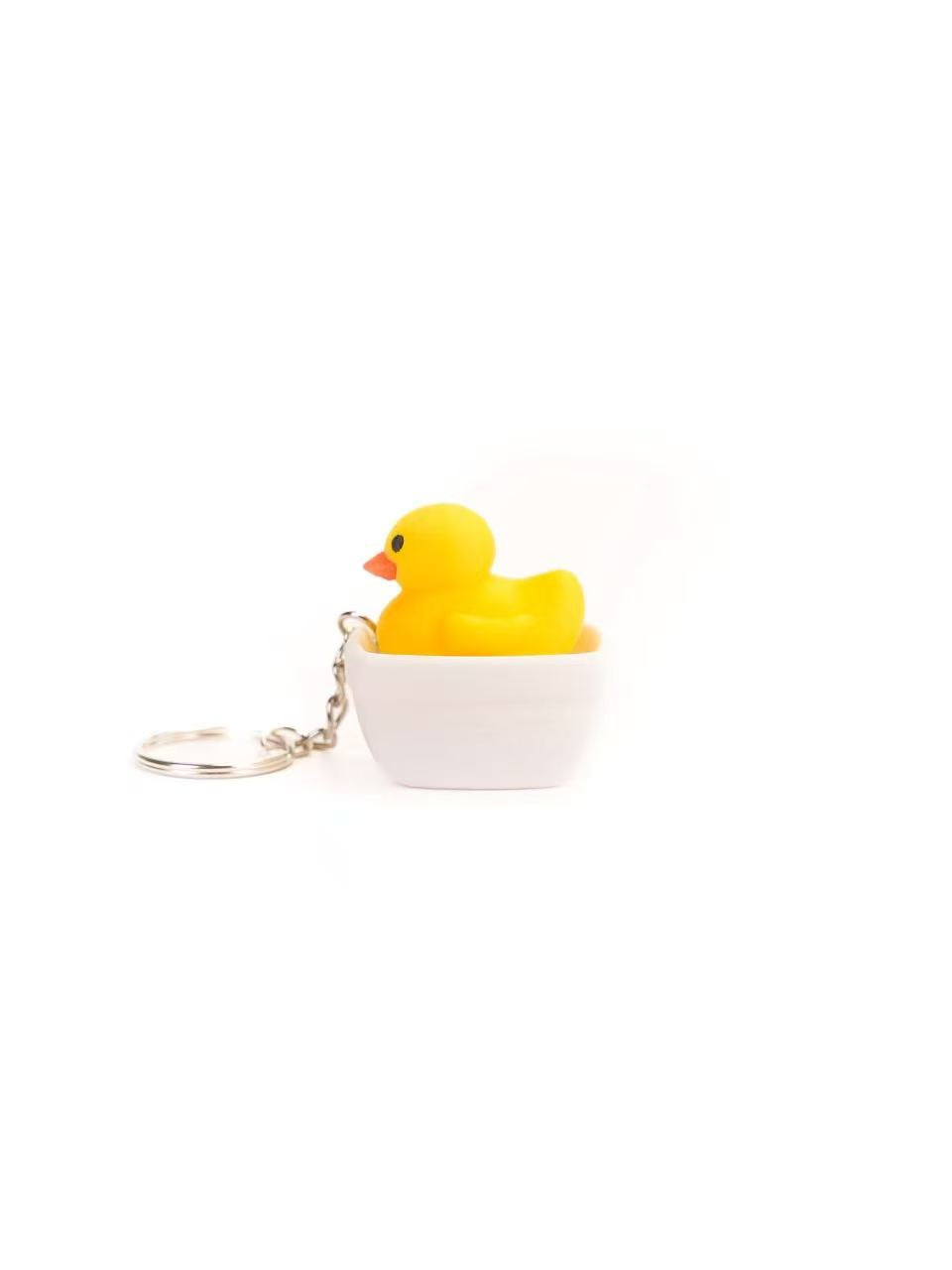 Zeroco Yellow Rubber Duck - Fidget Clicker Keychain