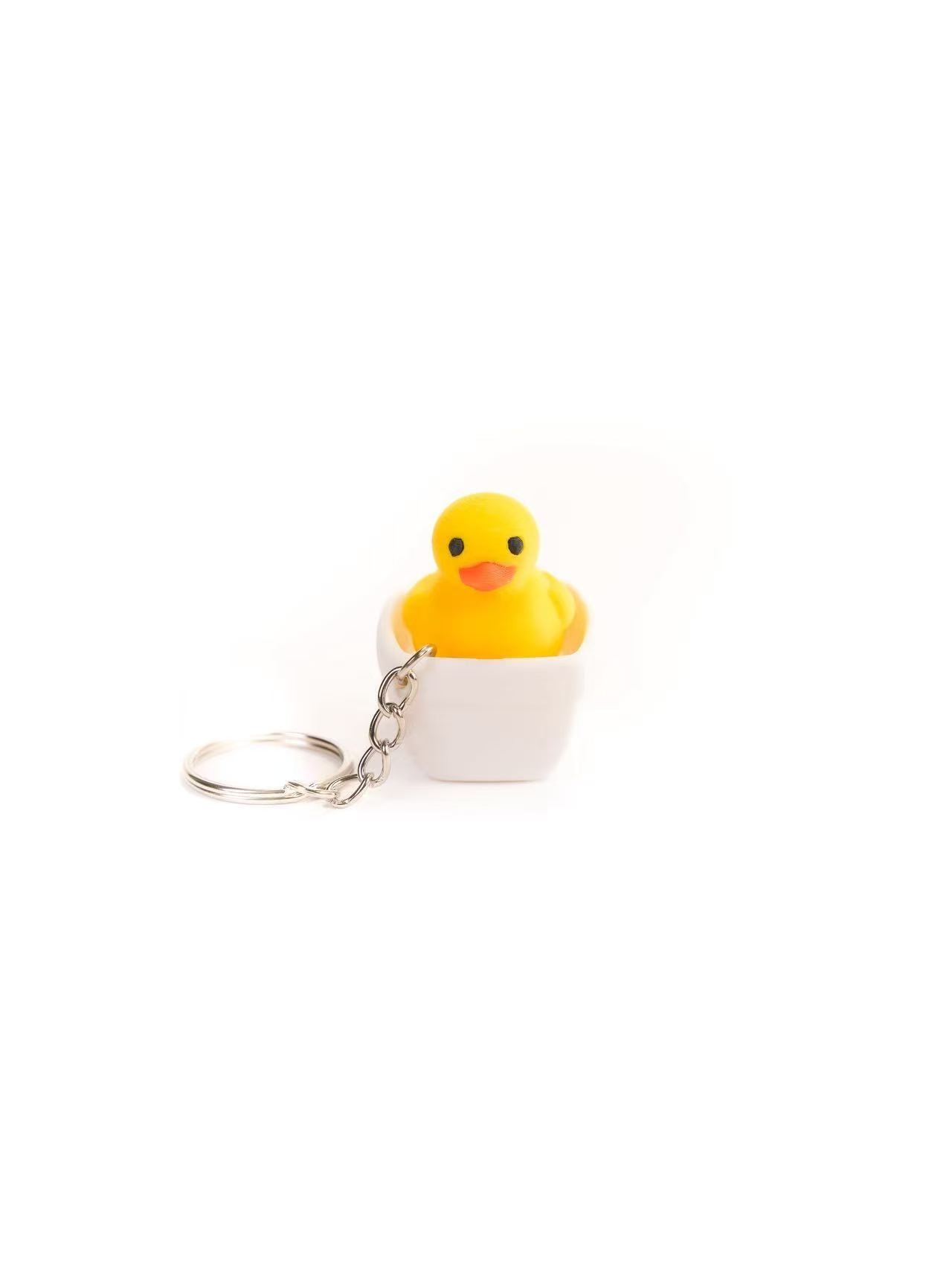Zeroco Yellow Rubber Duck - Fidget Clicker Keychain