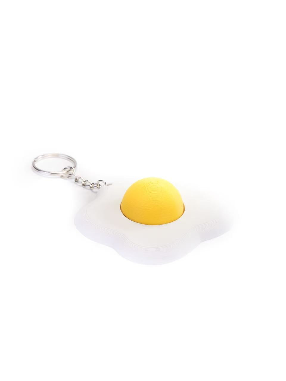 Zeroco Sunny Side Up Fried Egg - Fidget Clicker Keychain