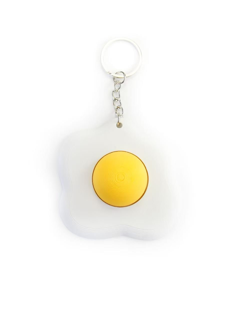 Zeroco Sunny Side Up Fried Egg - Fidget Clicker Keychain
