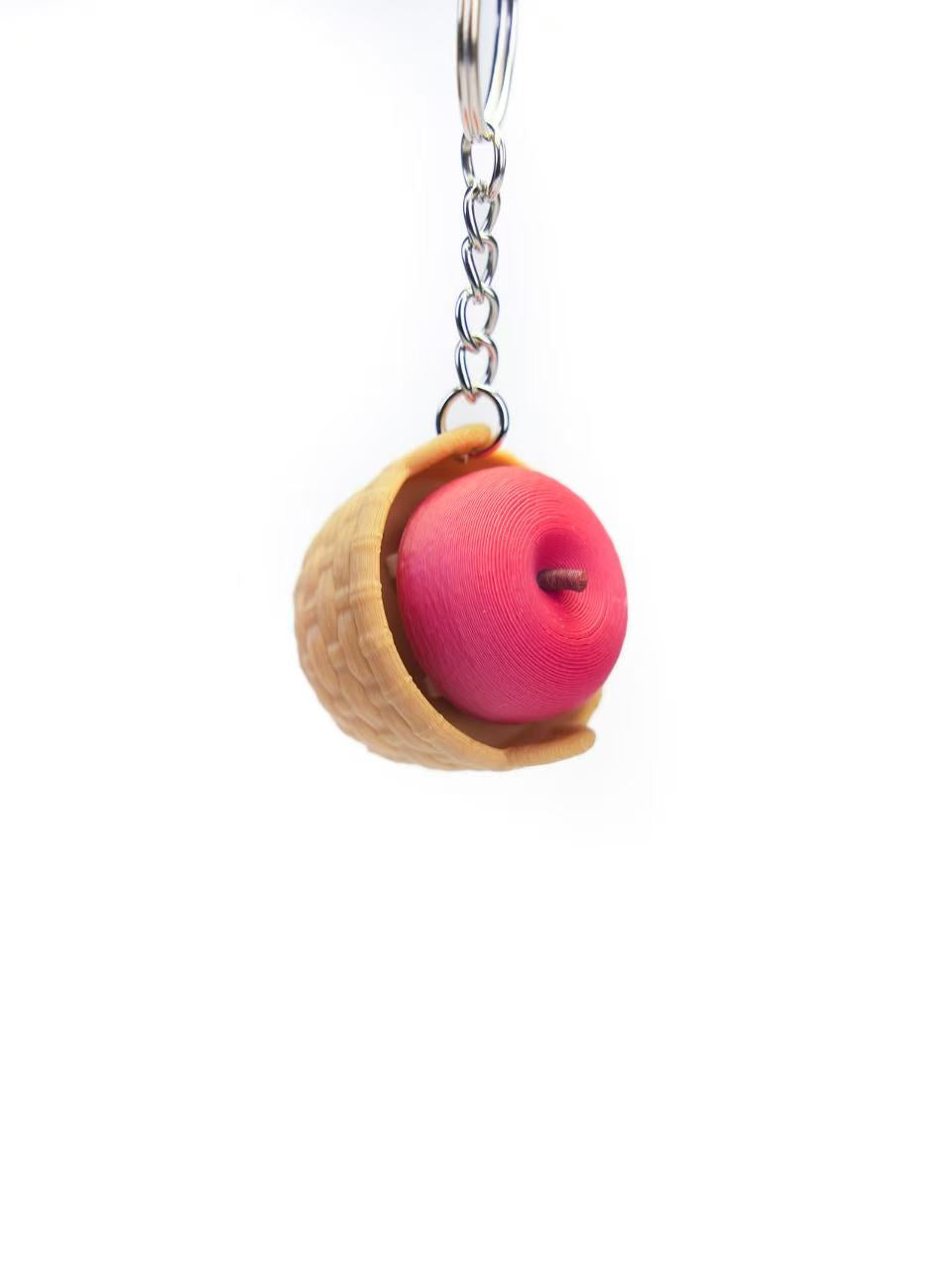 Zeroco Fruit Basket Compilation Apple Blueberry Mangosteen - Fidget Clicker Keychain