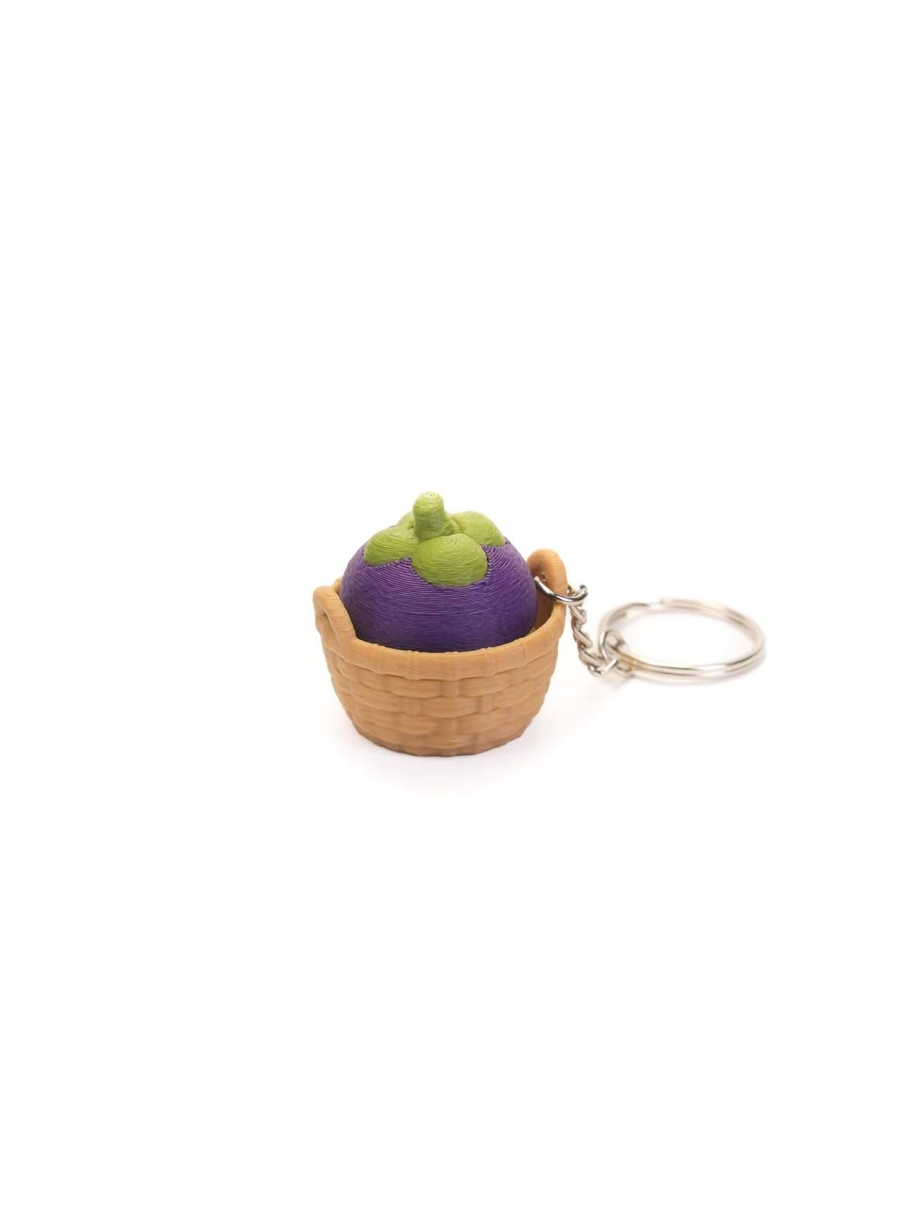 Zeroco Fruit Basket Compilation Apple Blueberry Mangosteen - Fidget Clicker Keychain