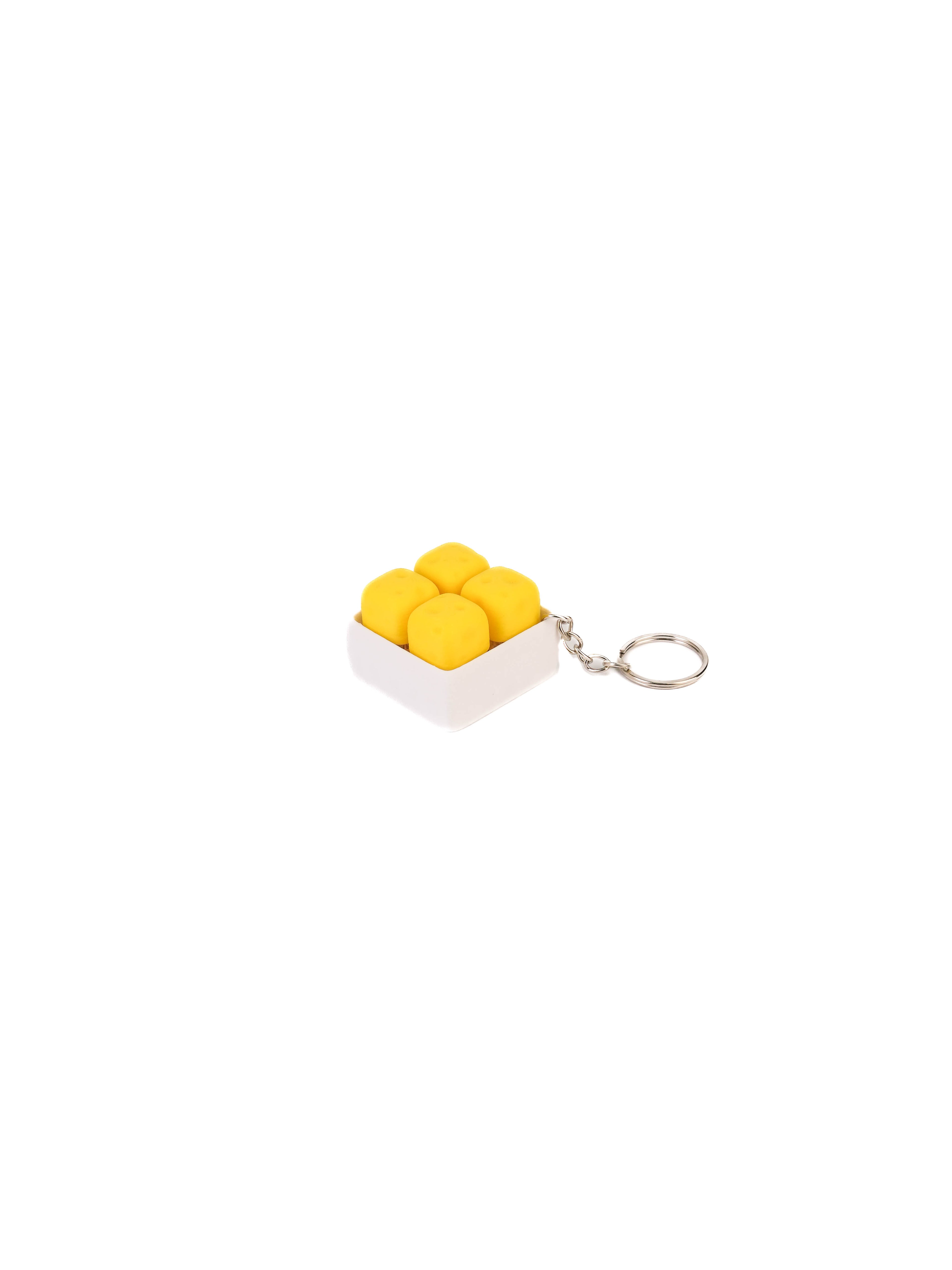 Zeroco 4-Grid Cheese Cube - Fidget Clicker Keychain