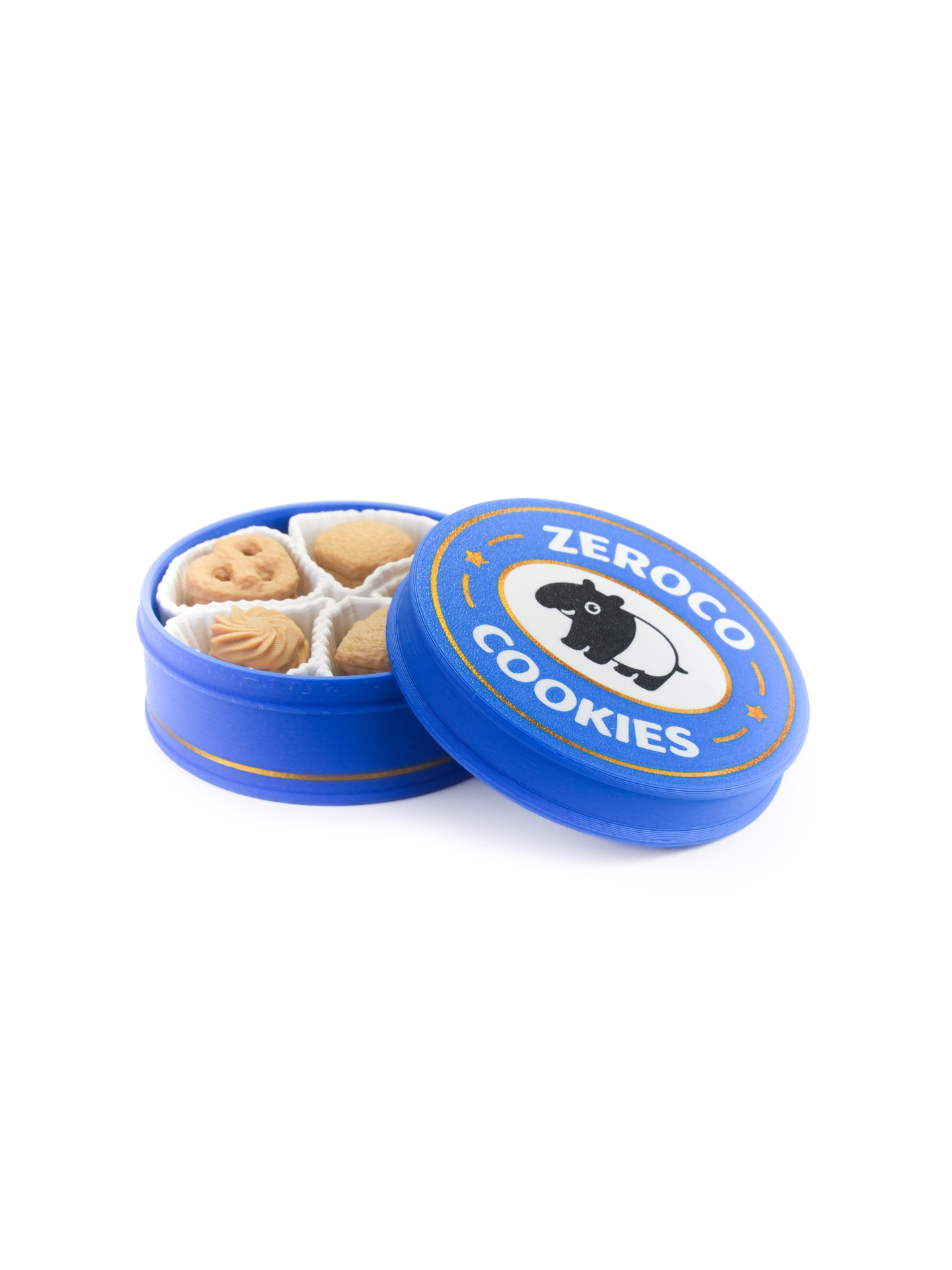 Zeroco Blue Tin Butter Cookie - Fidget Clicker Keypad