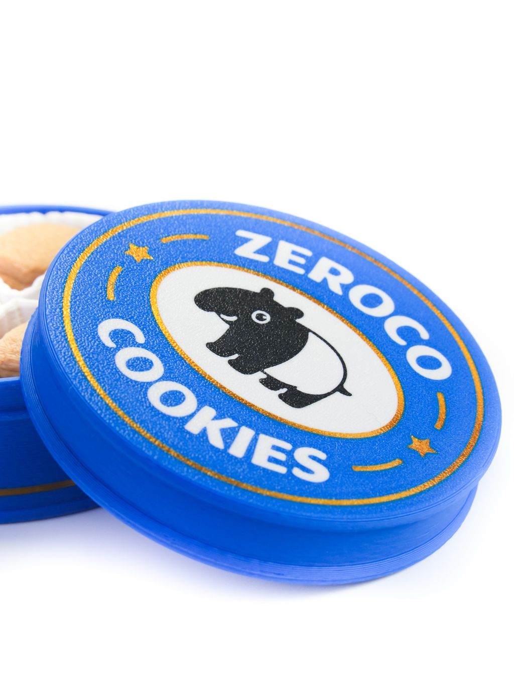 Zeroco Blue Tin Butter Cookie - Fidget Clicker Keypad