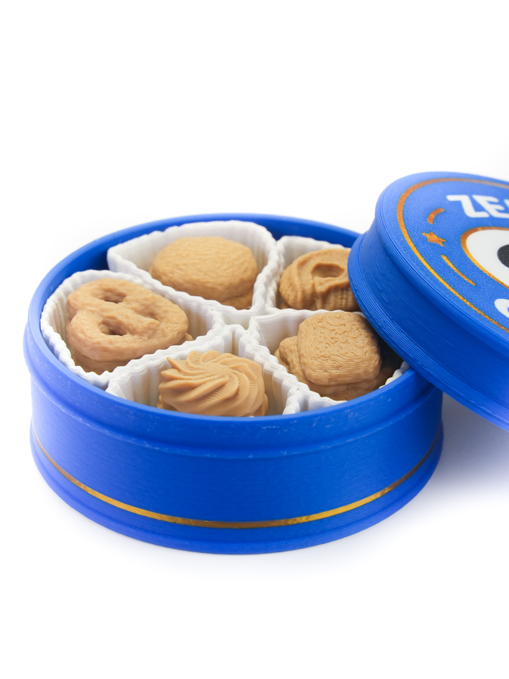 Zeroco Blue Tin Butter Cookie - Fidget Clicker Keypad